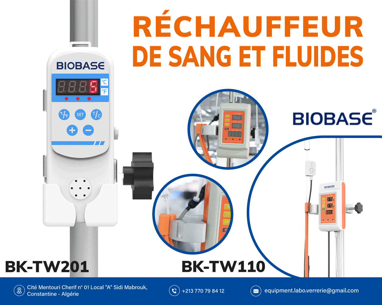 Réchauffeur de sang et de liquides Biobase