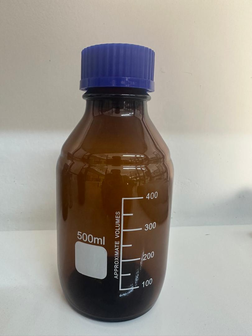 Flacon iso ambré en verre